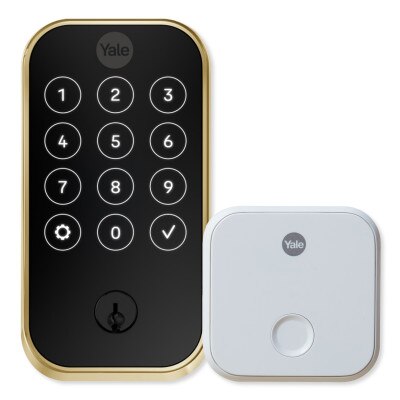 Yale Pro 2 Keyed Touchscreen Keypad Lock, Bluetooth with Wi-Fi Connect Bridge, Lifetime Brass